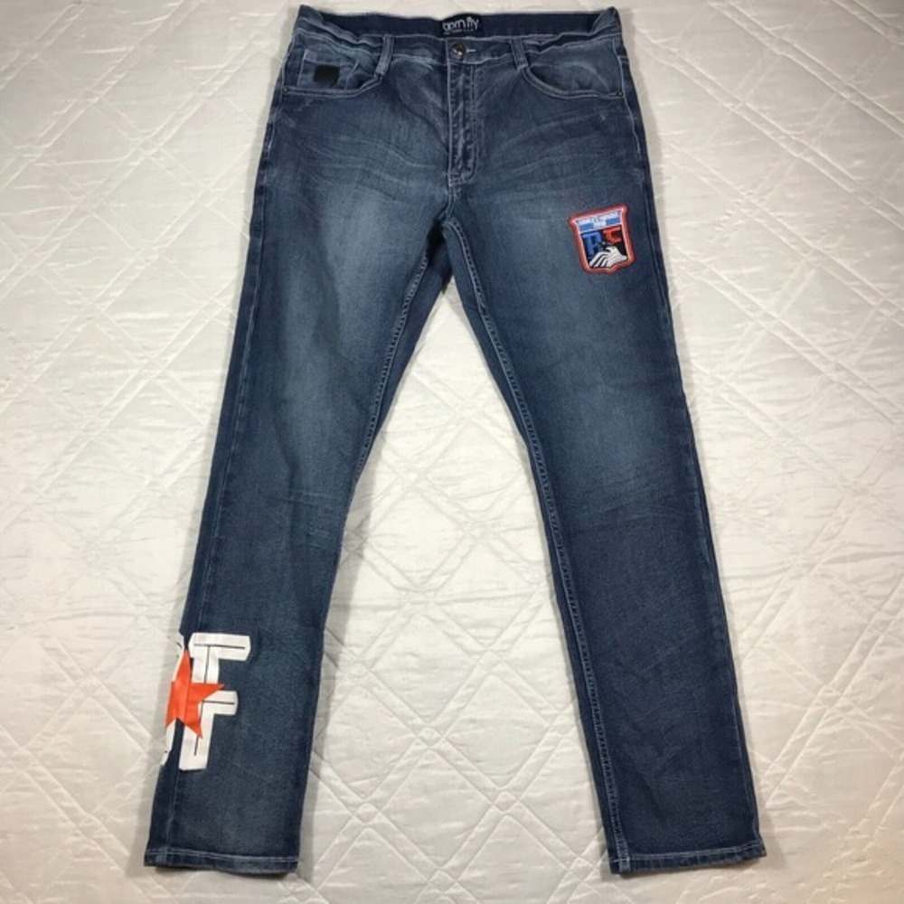 born fly anytown USA fashion blue jeans 34X32‎
